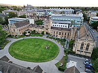 Aerial view of Mansfield College Quad