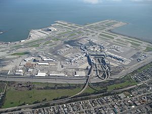 Aerial view of San Francisco International Airport 2010