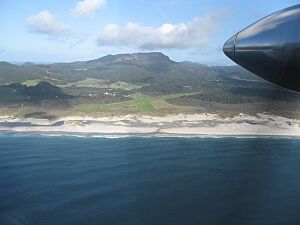 Approaching Great Barrier Aerodrome