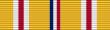 Width-44 yellow ribbon with central width-4 Old Glory blue-white-scarlet stripe. At distance 6 from the edges are width-6 white-scarlet-white stripes.