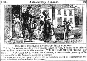 Black students excluded 1839