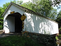 image of Cabin Run Covered Bridge, Plumstead Township, Bucks County, Pennsylvania