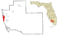Collier County Florida Incorporated and Unincorporated areas Naples Highlighted
