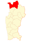 Map of La Higuera commune in Coquimbo Region
