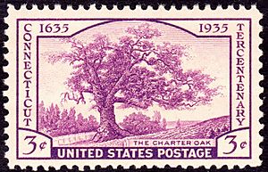 Connecticut tercentenary 1935 U.S. stamp.1