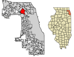 Location of Des Plaines in Cook County, Illinois