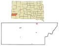 Custer County South Dakota Incorporated and Unincorporated areas Hermosa Highlighted