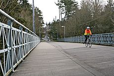Cycling Over Ravenna Park Bridge (now a pedestrian and cyclist bridge only)