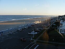 Sunset over the beach at Sea Girt