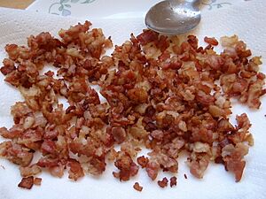 Diced bacon
