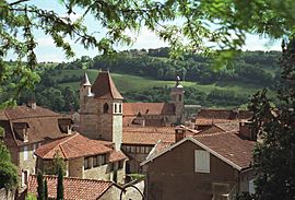 View of the old city of Figeac