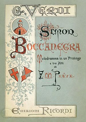 Giuseppe Verdi, Simon Boccanegra first edition libretto for the 1881 revision of the opera - Restoration.jpg