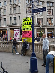 Golf sale man at Oxford Circus - geograph.org.uk - 426548
