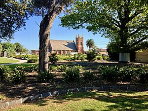H.V. McKay Memorial Gardens & church
