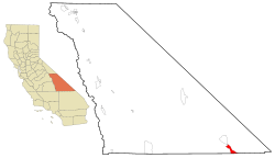 Location in Inyo County and the state of California