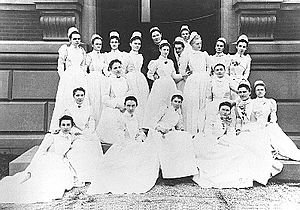 Isabel Hampton and the 1893 graduating class of the Johns Hopkins Training School for Nurses