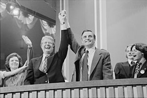 Jimmy Carter and Walter Mondale at the Democratic National Convention, New York City