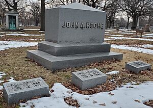John A. Roche's grave at Rosehill Cemetery, Chicago