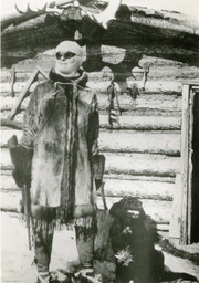 Kate Rice Prospector, Trapper, and Adventurer on Snow Shoes outside her cabin on Wekusko Lake.png