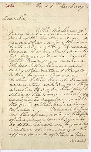 Letter from George Washington to General Smallwood, page 1