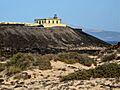 Light house on a cliff at Isla de Lobos