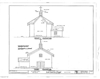 Los Luceros Chapel, Between U.S. Route 64; Rio Grande River; Los Luceros, Alcalde, Rio Arriba County, NM HABS NM,20-LOLUC,2- (sheet 4 of 5).tif