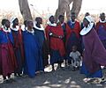 Maasai women and children