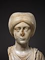 Marble Portrait Bust of a Woman with a Scroll MET DP345057