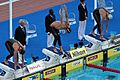 Michael Phelps before the start of the 200m butterfly semi-final - 2009 FINA World Championships