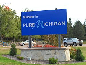 Michigan entrance sign