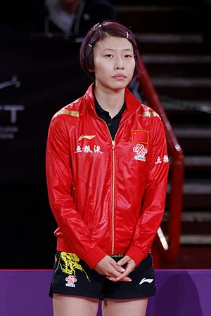 Mondial Ping -Women's Singles - Quarterfinal - Wu Yang-Li Xiaoxia - 01.jpg