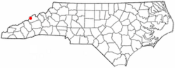Location of Hot Springs, North Carolina