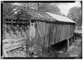 NORTH END AND WEST SIDE OF BRIDGE - Cripple Deer Creek Covered Bridge, Allsboro, Colbert County, AL HABS ALA,17-ALBO.V,1-2