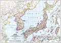 National Geographic map of Korea and Japan, 1945