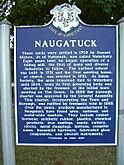 Naugatuck town history sign 1
