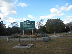 Nissequogue River Park Sign; St Johnland Road