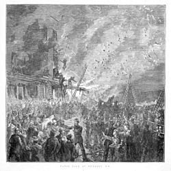 Octagon building fire 1879