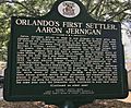 Orange County Historical Marker to Orlando's First Settler, Aaron Jernigan