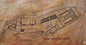 Plano cenital del castillo de Ayora