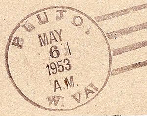 Postmark from Pluto, West Virginia