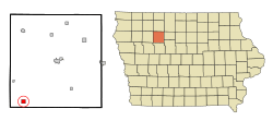 Location of Fonda, Iowa