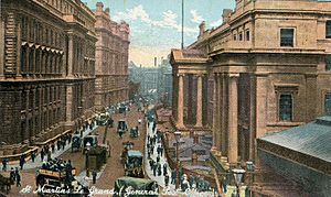 Postcard view of former post office buildings, City of London (5280283894)
