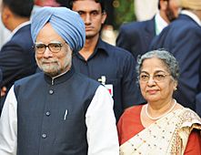 Prime Minister Singh and Smt. Kaur in New Delhi on October 15, 2010