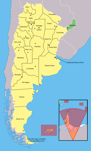 Location of Misiones within Argentina