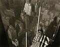 Raising the Mast Empire State Building by Lewis W Hine