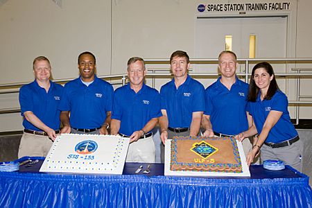 STS-133 crew cake event