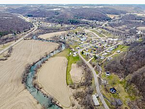 US-61/Wis-131 and the Kickapoo River go through town