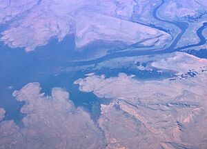 Southern end of Lake Argyle from the air