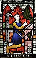 St Mary Magdalen, Mortlake, Burton window detail