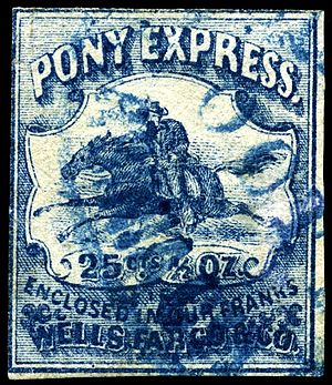 Stamp US Pony Express 25c